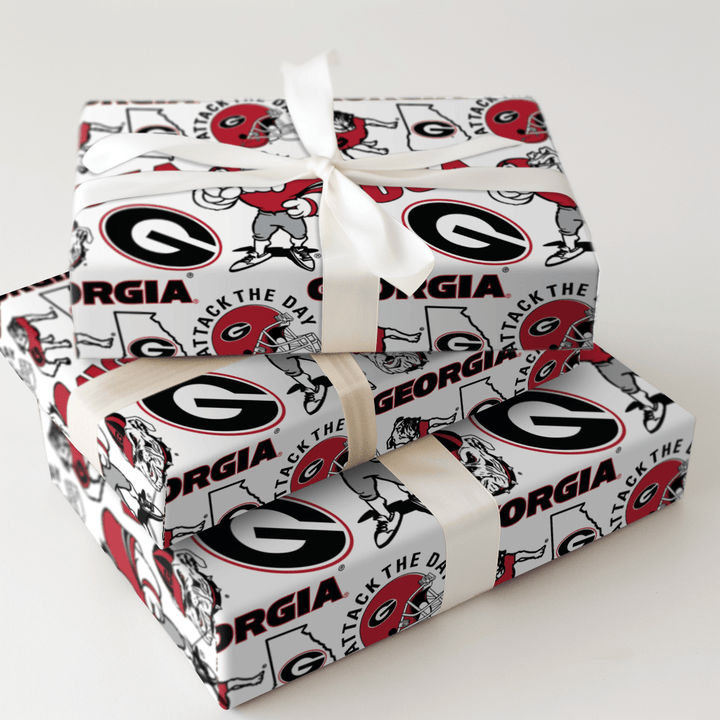 Football Collage Georgia - Wrapping Paper - Aspen & Arlo