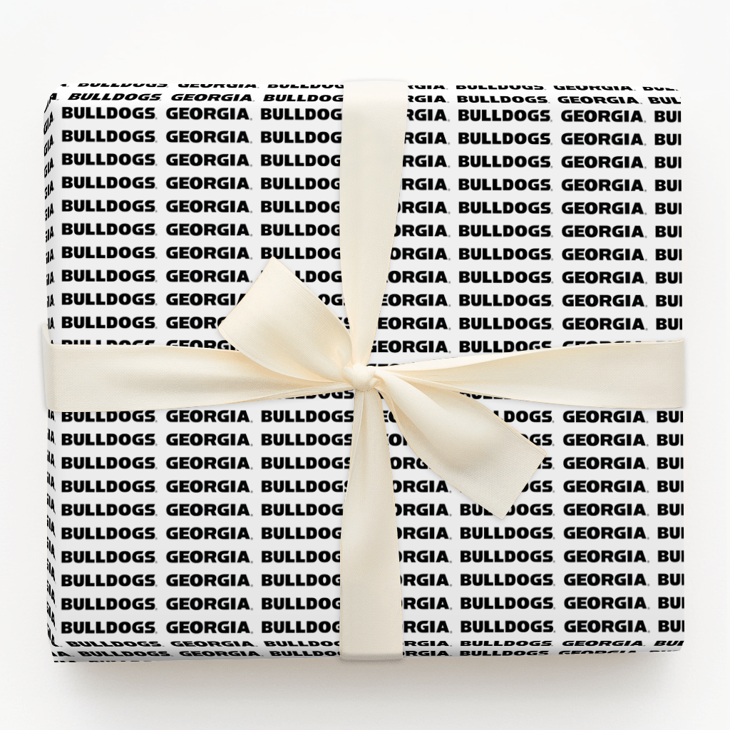 Black and White Georgia Bulldogs - Wrapping Paper - Aspen & Arlo