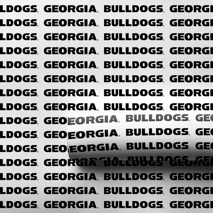 Black and White Georgia Bulldogs - Wrapping Paper - Aspen & Arlo