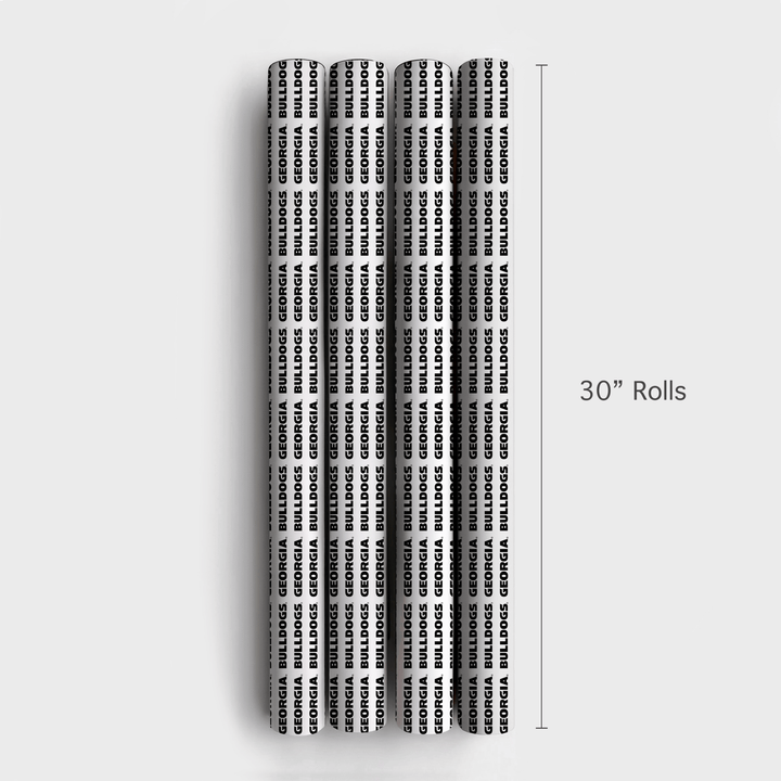 Black and White Georgia Bulldogs - Wrapping Paper - Aspen & Arlo