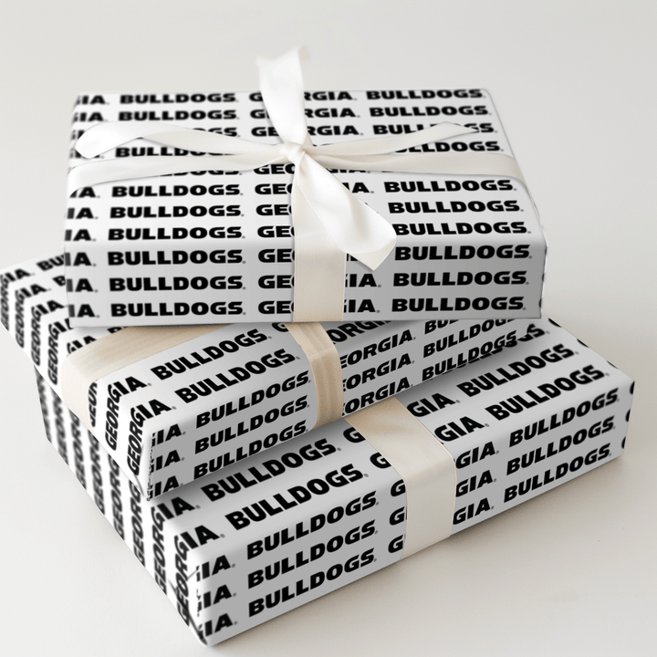 Black and White Georgia Bulldogs - Wrapping Paper - Aspen & Arlo