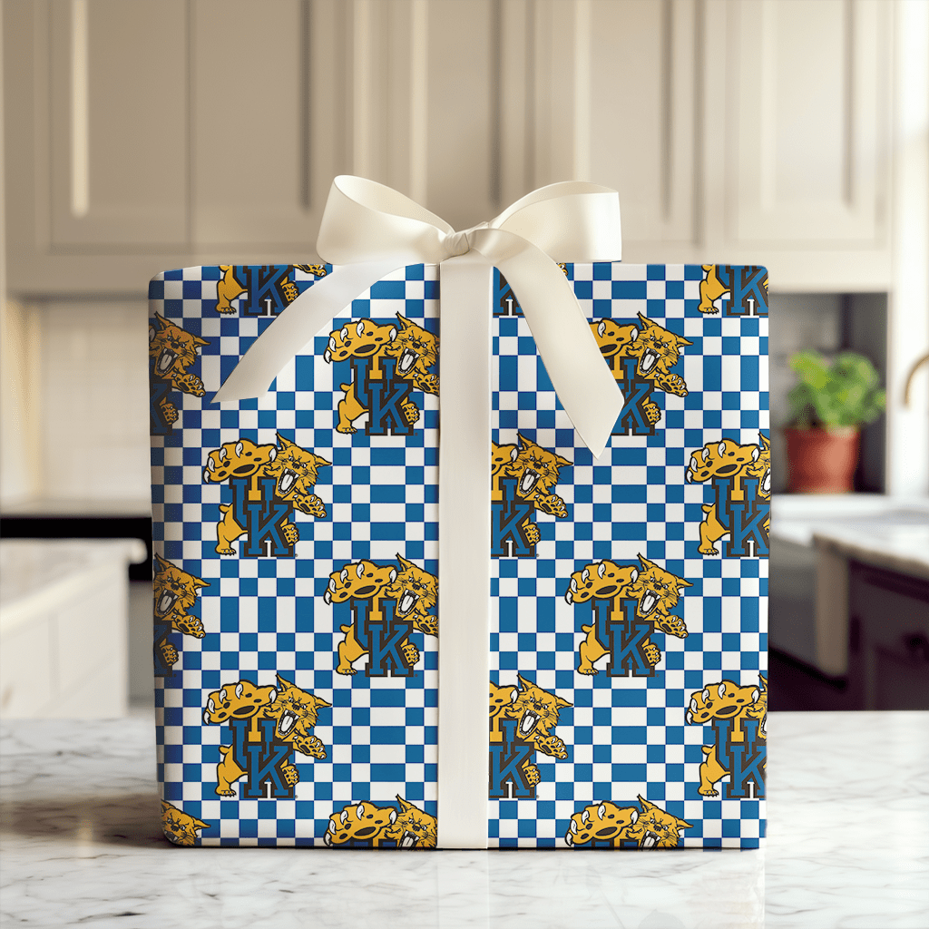 Checkered Wildcat - Wrapping Paper - Aspen & Arlo