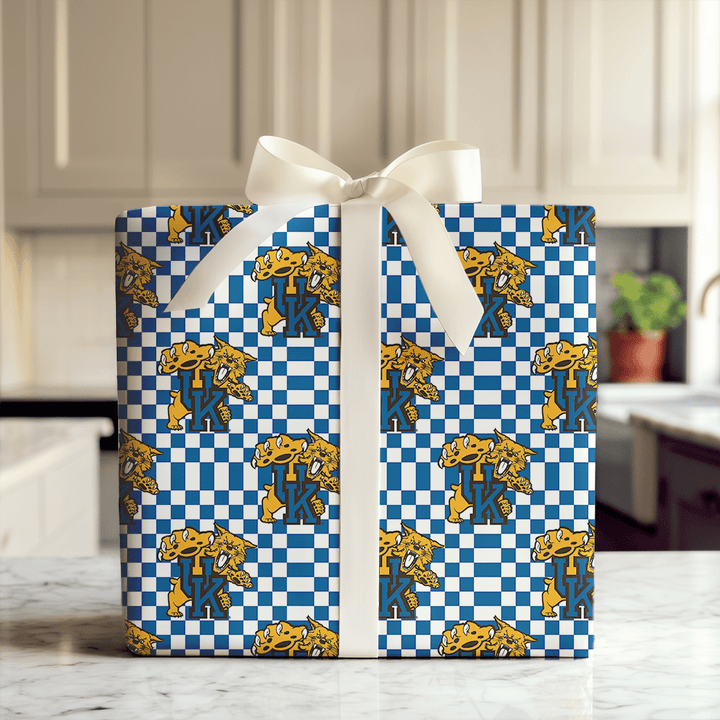 Checkered Wildcat - Wrapping Paper - Aspen & Arlo
