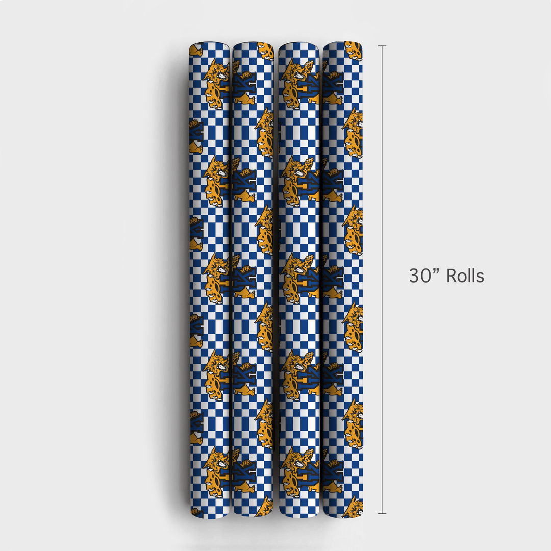 Checkered Wildcat - Wrapping Paper - Aspen & Arlo