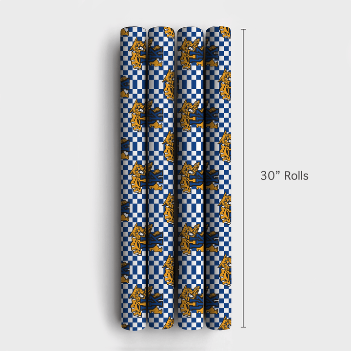 Checkered Wildcat - Wrapping Paper - Aspen & Arlo