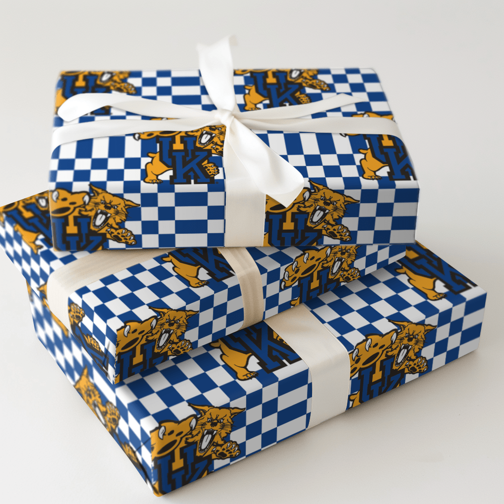 Checkered Wildcat - Wrapping Paper - Aspen & Arlo