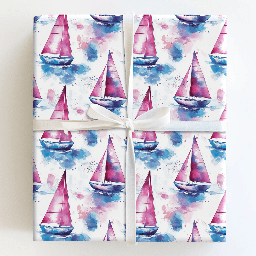 Blush and Blue - Wrapping Paper - Aspen & Arlo