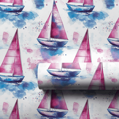 Blush and Blue - Wrapping Paper - Aspen & Arlo