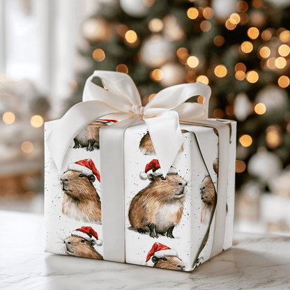 Capybara Festive - Wrapping Paper - Aspen & Arlo