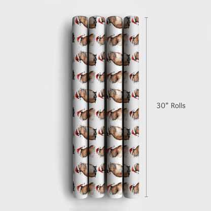 Capybara Festive - Wrapping Paper - Aspen & Arlo