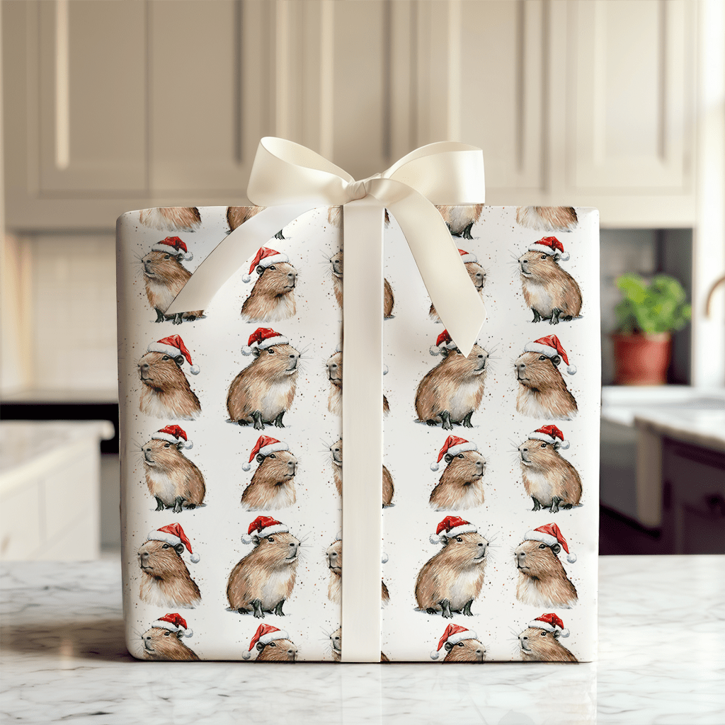Capybara Festive - Wrapping Paper - Aspen & Arlo