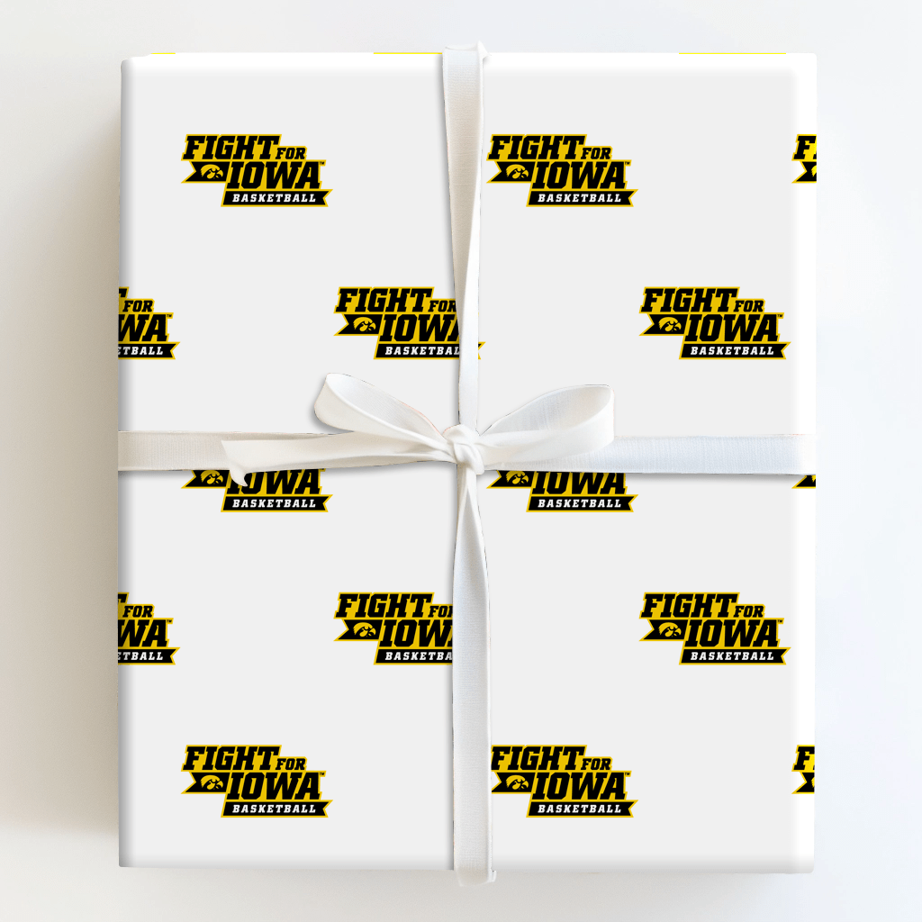 Fight For Iowa Basketball - Wrapping Paper - Aspen & Arlo