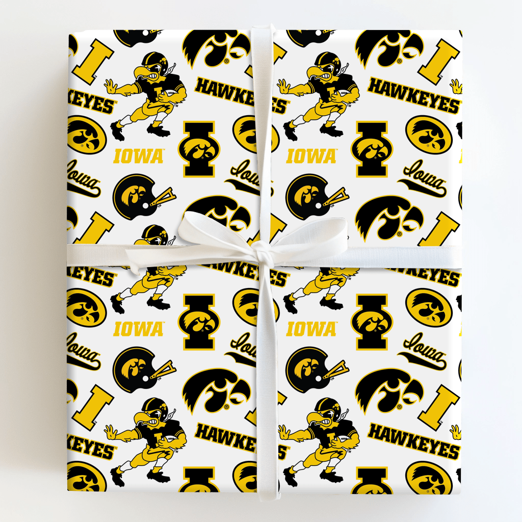 Iowa Football Collage - Wrapping Paper - Aspen & Arlo