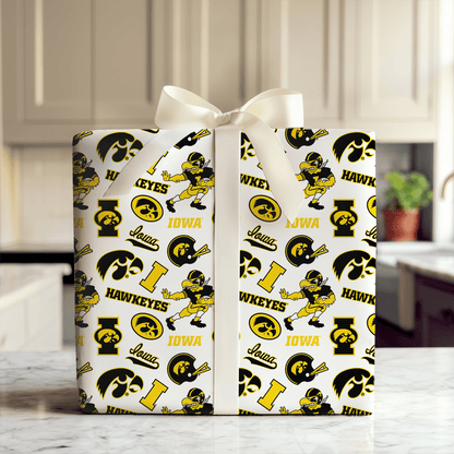 Iowa Football Collage - Wrapping Paper - Aspen & Arlo