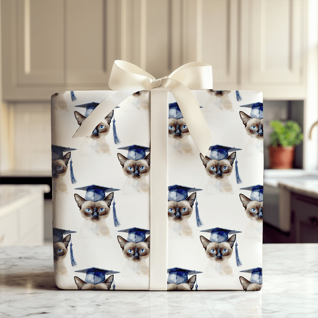 Siamese Graduate - Wrapping Paper - Aspen & Arlo