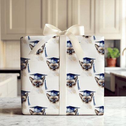 Siamese Graduate - Wrapping Paper - Aspen & Arlo
