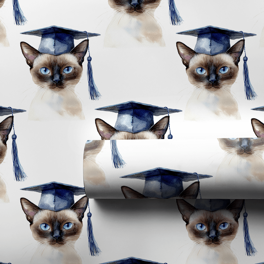 Siamese Graduate - Wrapping Paper - Aspen & Arlo