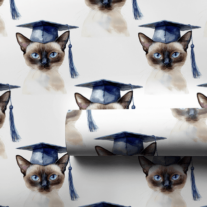 Siamese Graduate - Wrapping Paper - Aspen & Arlo
