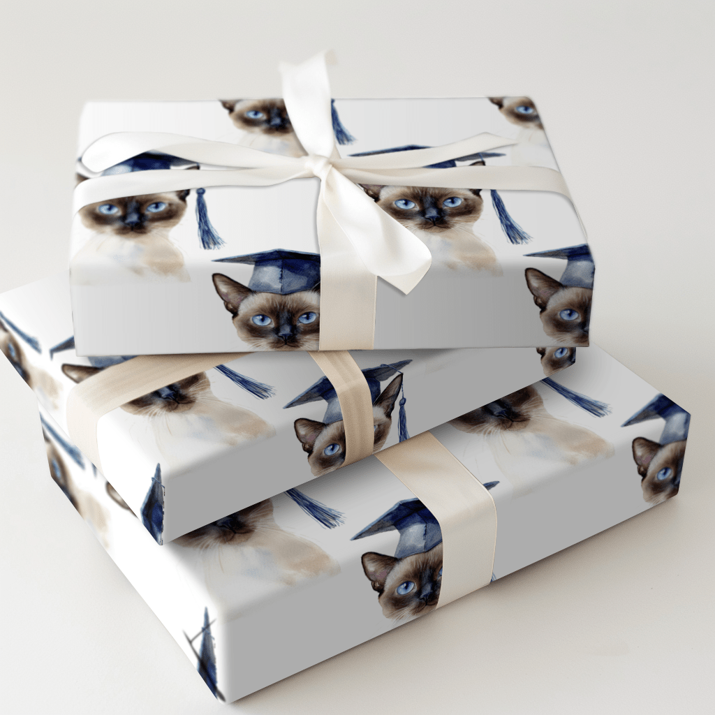 Siamese Graduate - Wrapping Paper - Aspen & Arlo