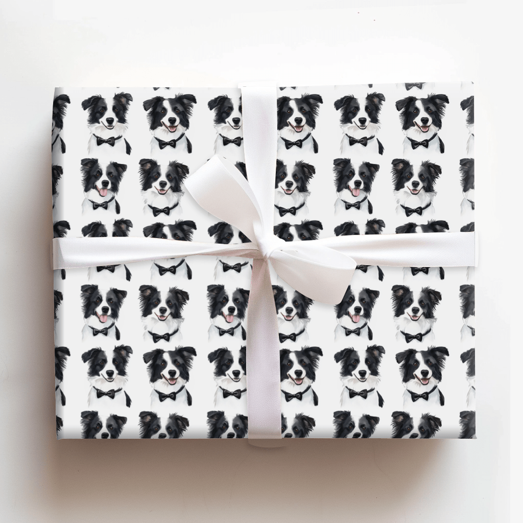 Black Tie with the Border Collies - Wrapping Paper - Aspen & Arlo