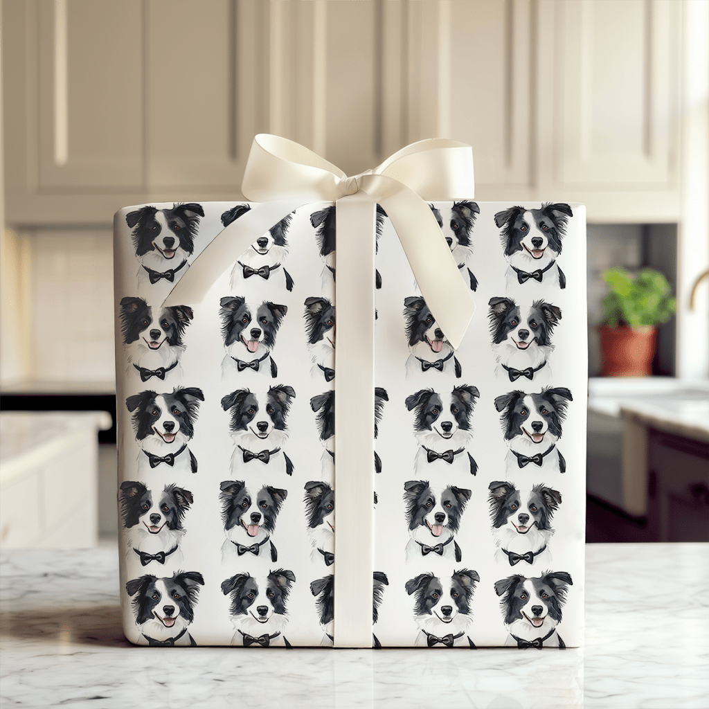 Black Tie with the Border Collies - Wrapping Paper - Aspen & Arlo