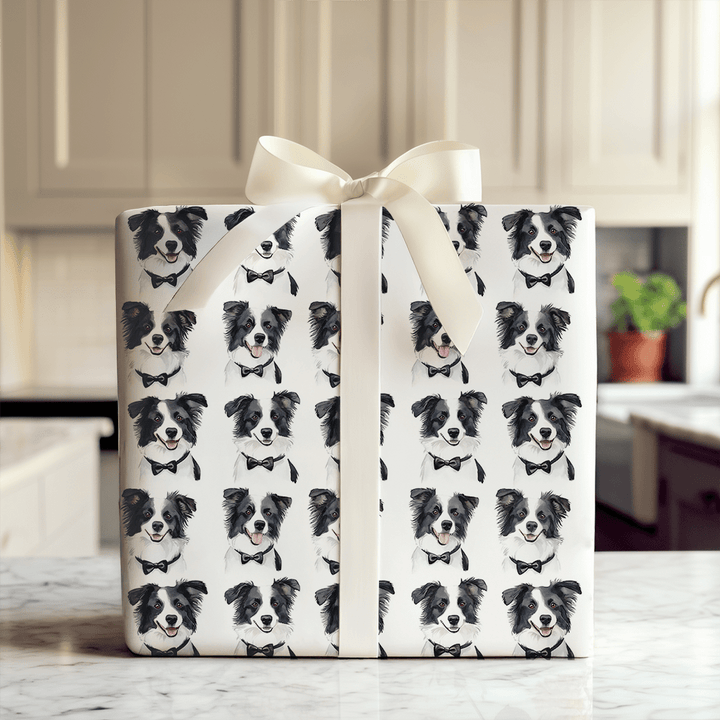 Black Tie with the Border Collies - Wrapping Paper - Aspen & Arlo