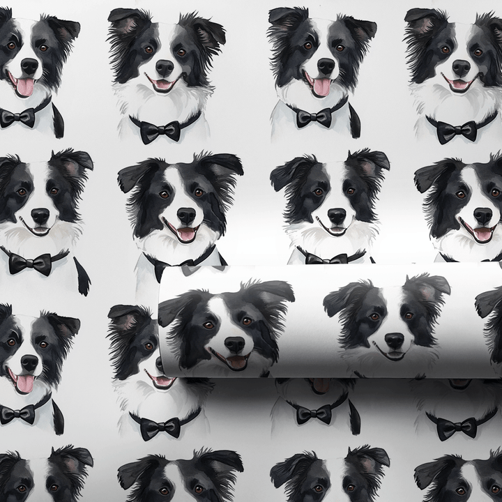 Black Tie with the Border Collies - Wrapping Paper - Aspen & Arlo