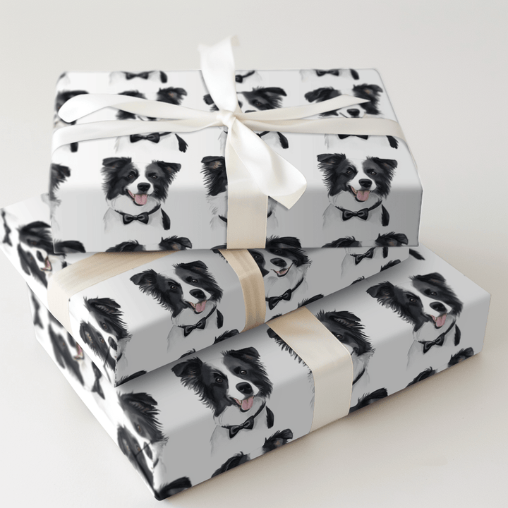 Black Tie with the Border Collies - Wrapping Paper - Aspen & Arlo