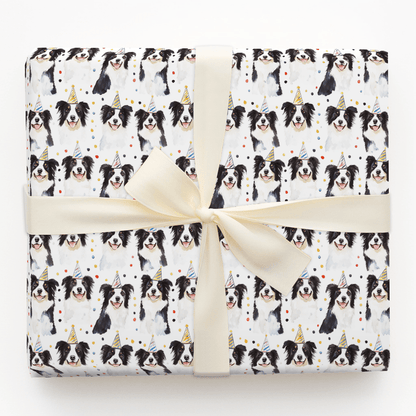 Border Collie Birthday - Wrapping Paper - Aspen & Arlo