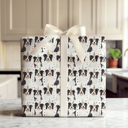 Border Collie Birthday - Wrapping Paper - Aspen & Arlo