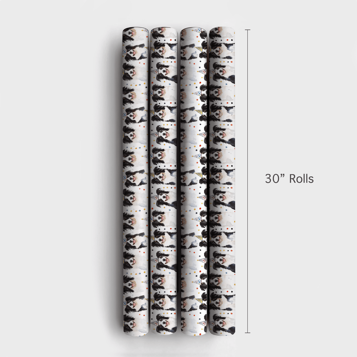 Border Collie Birthday - Wrapping Paper - Aspen & Arlo