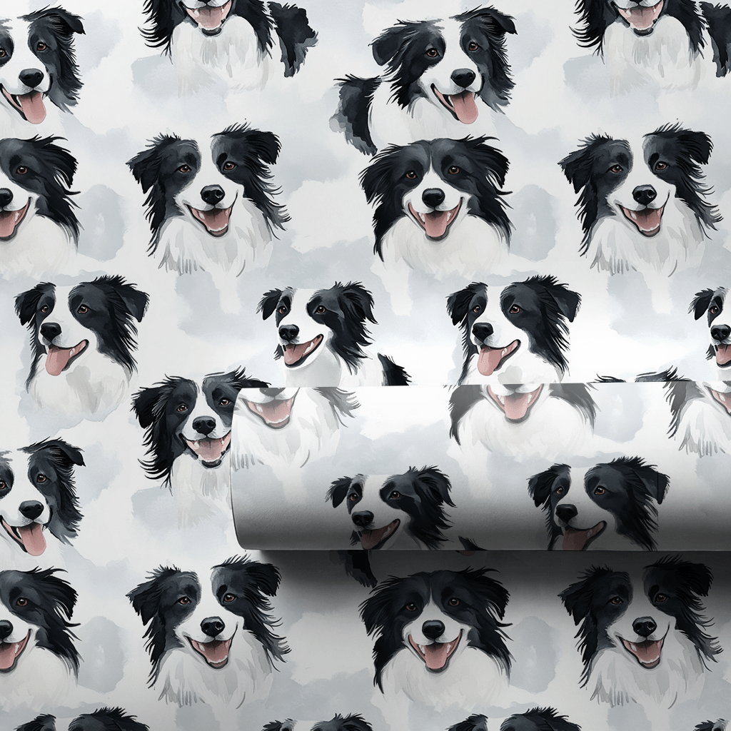 Border Collie Bliss - Wrapping Paper - Aspen & Arlo