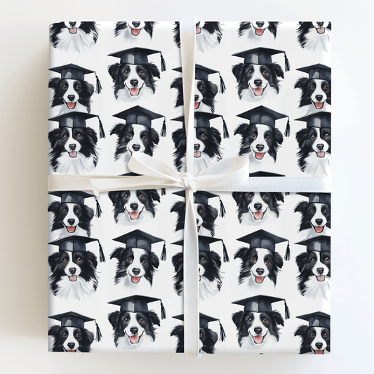 Border Collie Graduate - Wrapping Paper - Aspen & Arlo