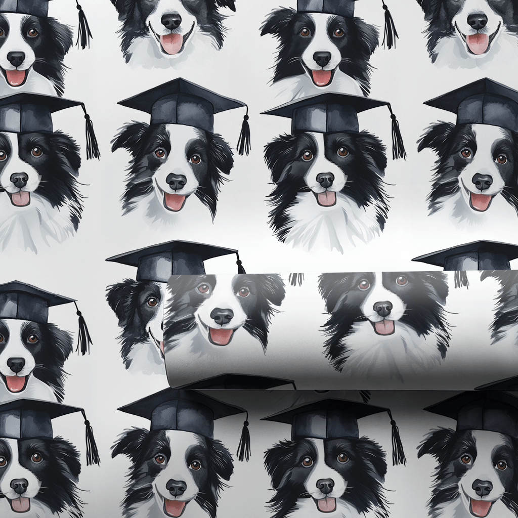Border Collie Graduate - Wrapping Paper - Aspen & Arlo