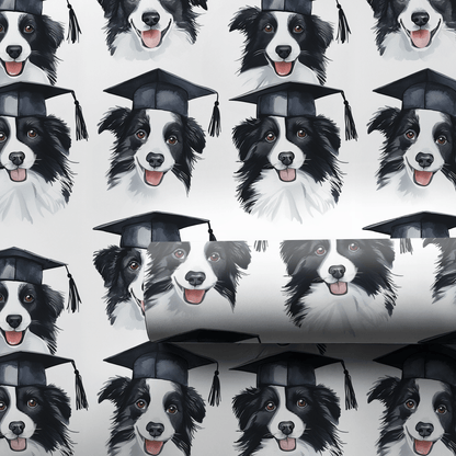 Border Collie Graduate - Wrapping Paper - Aspen & Arlo