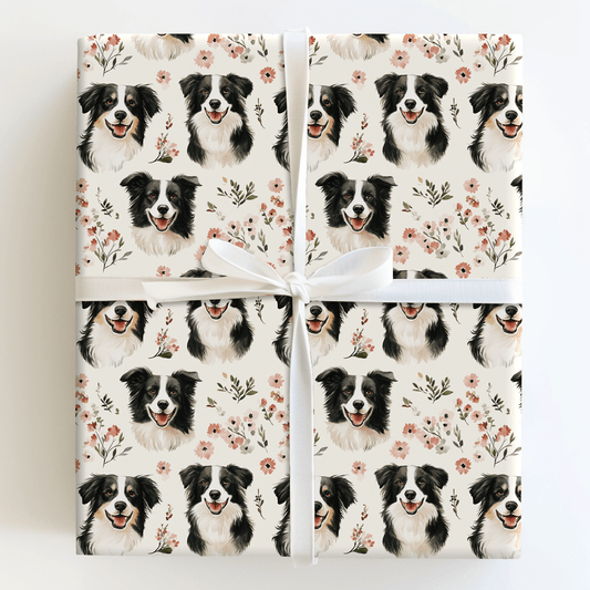 Garden Day with the Border Collies - Wrapping Paper - Aspen & Arlo