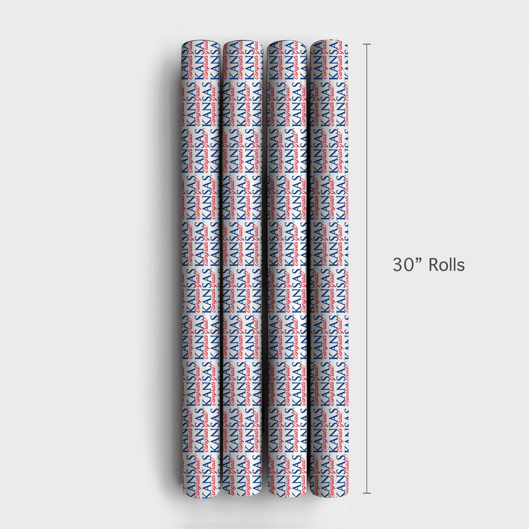 Congrats Kansas Grad - Wrapping Paper - Aspen & Arlo
