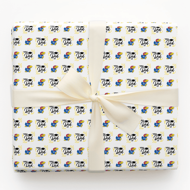 You Did It KU - Wrapping Paper - Aspen & Arlo