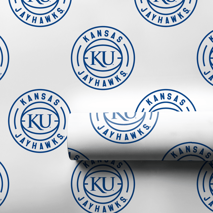 Big Blue Jayhawk Basketball - Wrapping Paper - Aspen & Arlo