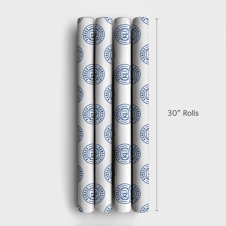 Big Blue Jayhawk Basketball - Wrapping Paper - Aspen & Arlo