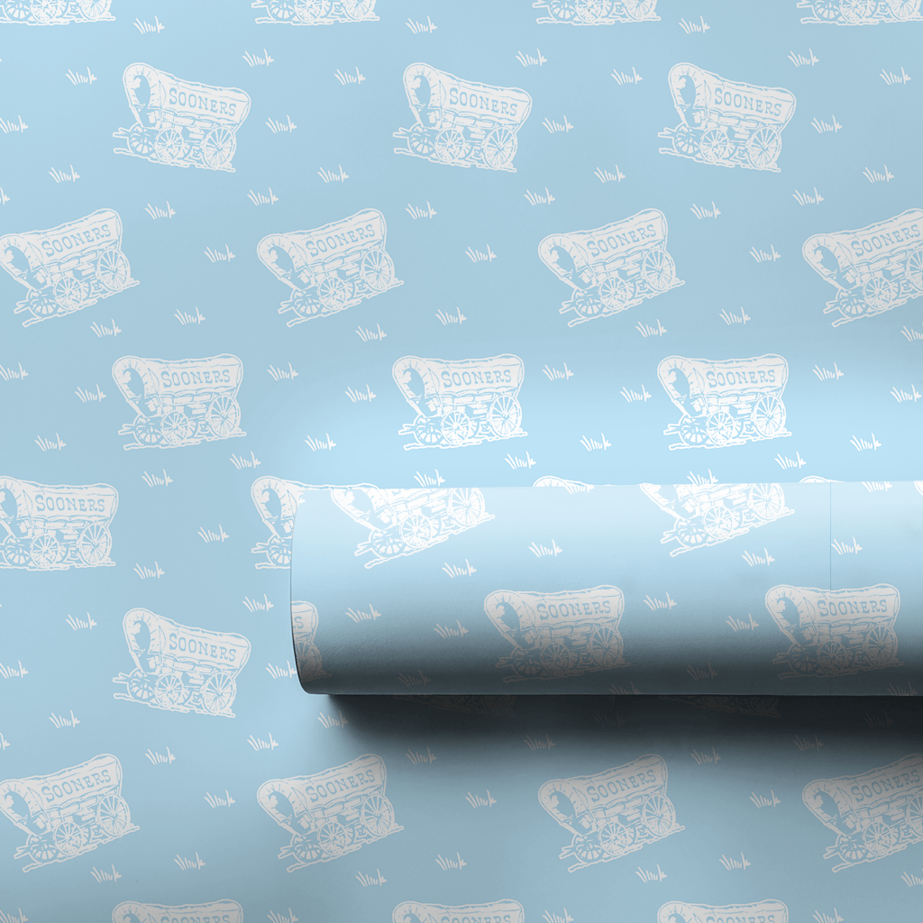 Little Sooner Blue - Wrapping Paper - Aspen & Arlo