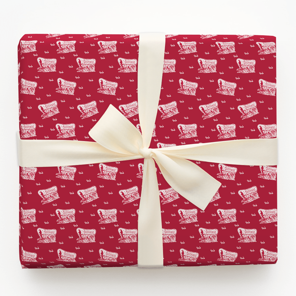 Little Sooner Red - Wrapping Paper - Aspen & Arlo