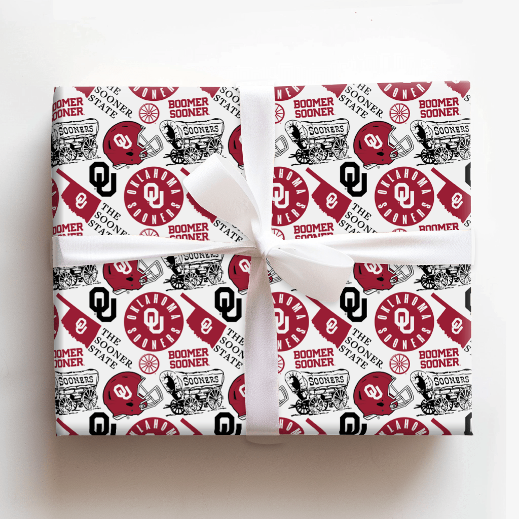 OU Football collage - Wrapping Paper - Aspen & Arlo