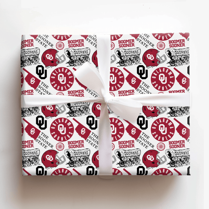OU Football collage - Wrapping Paper - Aspen & Arlo