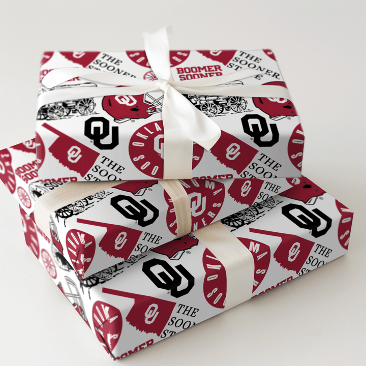 OU Football collage - Wrapping Paper - Aspen & Arlo
