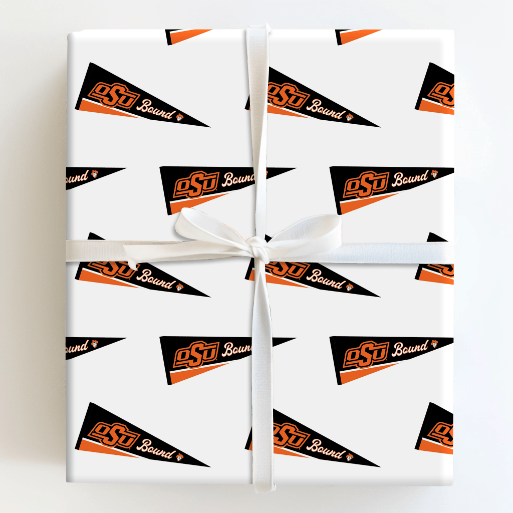 OSU Bound Pennant - Wrapping Paper - Aspen & Arlo