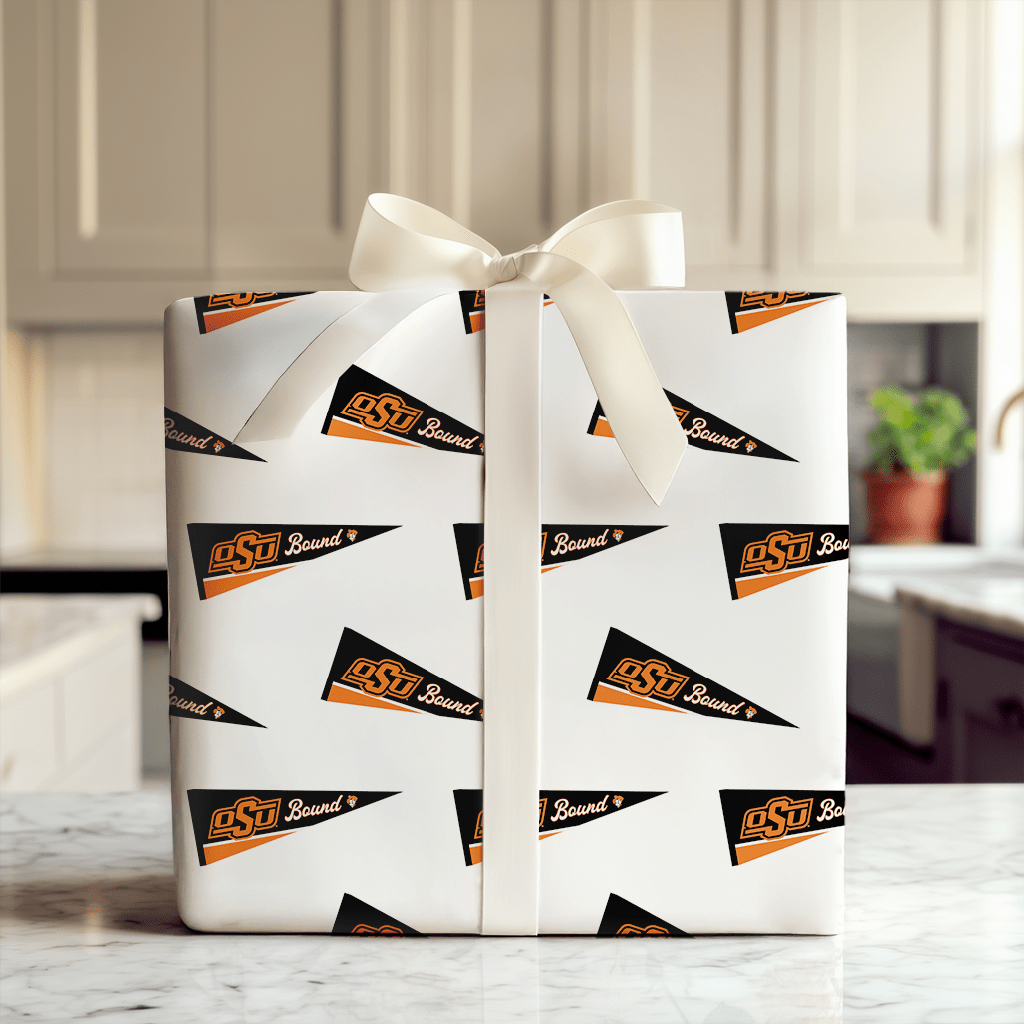 OSU Bound Pennant - Wrapping Paper - Aspen & Arlo