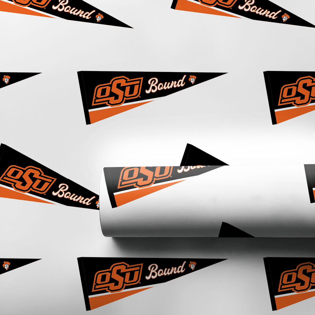 OSU Bound Pennant - Wrapping Paper - Aspen & Arlo