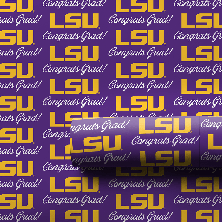 Congrats LSU Grad - Wrapping Paper - Aspen & Arlo