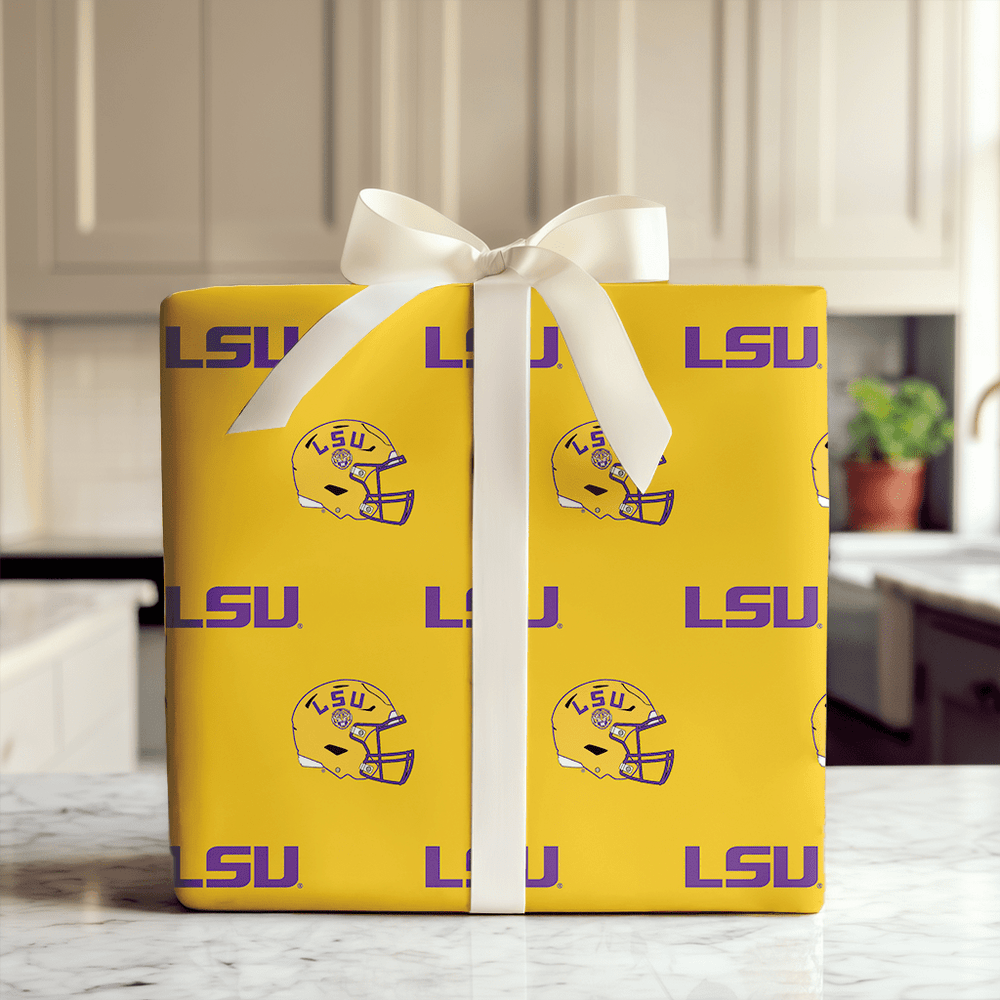 LSU Golden Helmet - Wrapping Paper - Aspen & Arlo